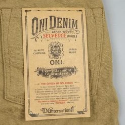 NEW ARRIVALS ONI Denim 612KHBE "Super Low Tension Khaki-Beige" 12oz Relaxed Tapered Jeans 52 NEW ARRIVALS ONI Denim 612KHBE