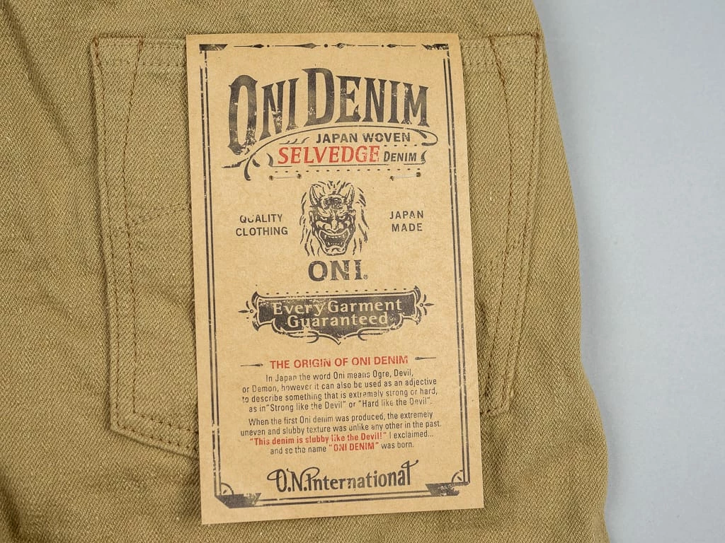 NEW ARRIVALS ONI Denim 612KHBE "Super Low Tension Khaki-Beige" 12oz Relaxed Tapered Jeans 16 NEW ARRIVALS ONI Denim 612KHBE "Super Low Tension Khaki-Beige" 12oz Relaxed Tapered Jeans