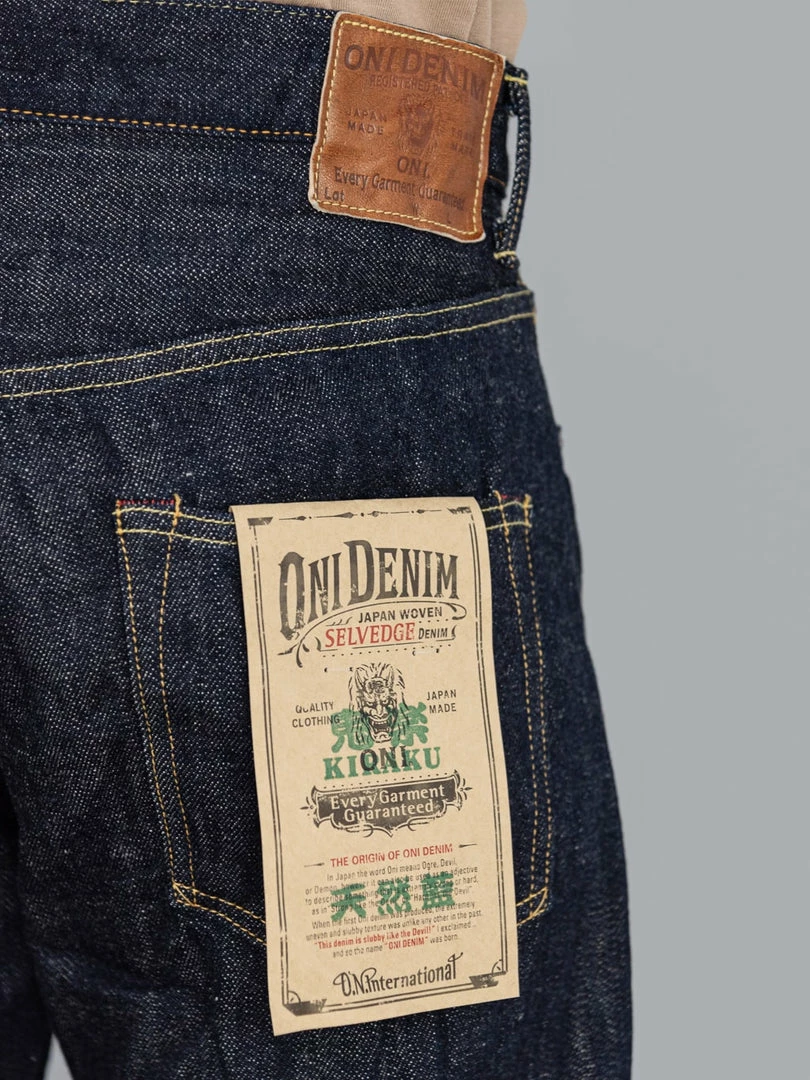 ONI Denim 202 "Kiraku" 12oz Natural Indigo Wide Straight Jeans NEW ARRIVALS 8 ONI Denim 202 "Kiraku" 12oz Natural Indigo Wide Straight Jeans NEW ARRIVALS