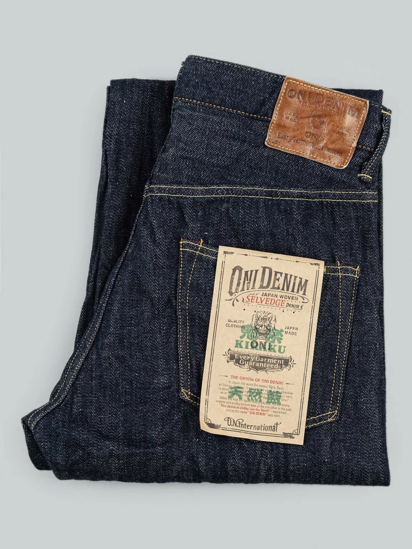ONI Denim 202 "Kiraku" 12oz Natural Indigo Wide Straight Jeans NEW ARRIVALS 12 ONI Denim 202 "Kiraku" 12oz Natural Indigo Wide Straight Jeans NEW ARRIVALS