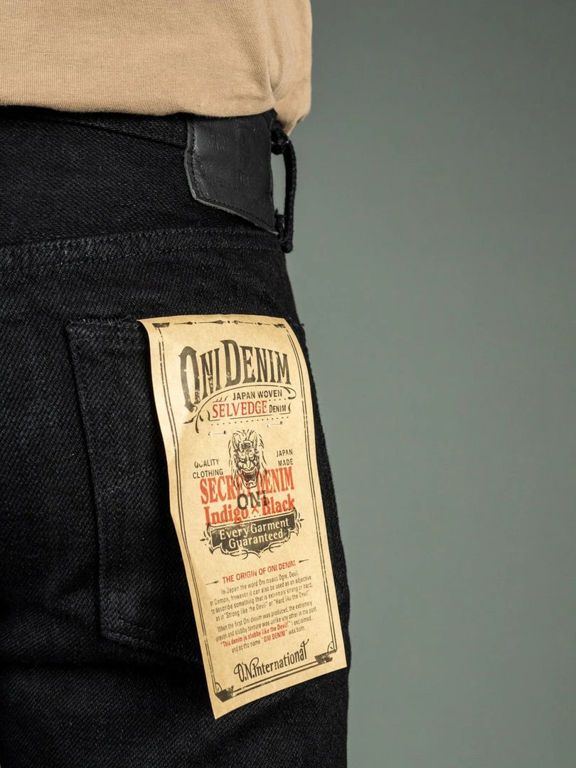 ONI Denim 544ZR-IDBK "Secret Denim Indigo X Black" 20oz Stylish Tapered Jeans 8 ONI Denim 544ZR-IDBK "Secret Denim Indigo X Black" 20oz Stylish Tapered Jeans