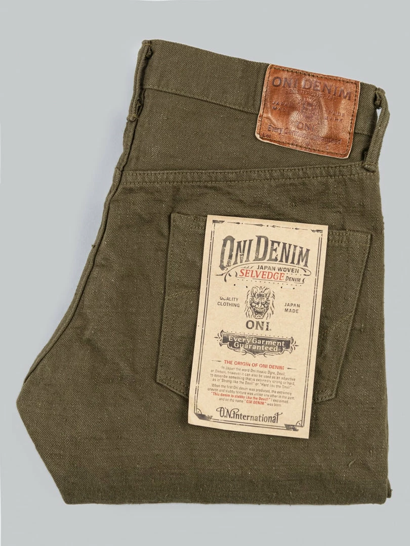 ONI Denim 612-OLOL "Olive Warp And Weft" 12oz Relaxed Tapered Jeans NEW ARRIVALS 15 ONI Denim 612-OLOL "Olive Warp And Weft" 12oz Relaxed Tapered Jeans NEW ARRIVALS