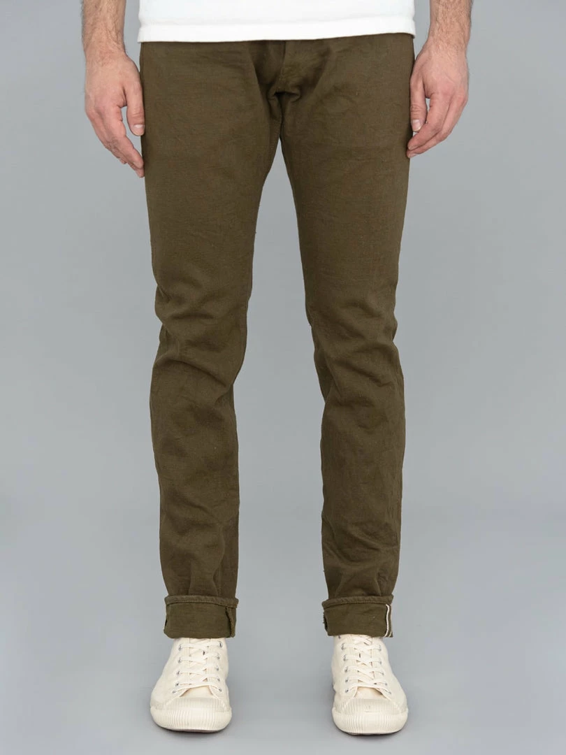 ONI Denim 612-OLOL "Olive Warp And Weft" 12oz Relaxed Tapered Jeans NEW ARRIVALS 4 ONI Denim 612-OLOL "Olive Warp And Weft" 12oz Relaxed Tapered Jeans NEW ARRIVALS
