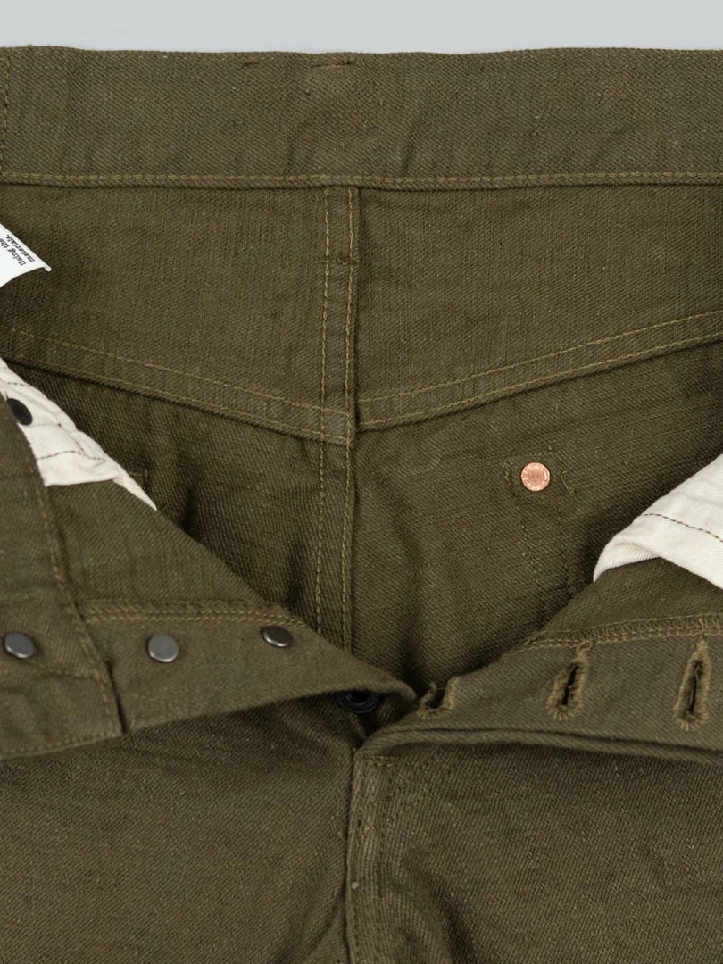 ONI Denim 612-OLOL "Olive Warp And Weft" 12oz Relaxed Tapered Jeans NEW ARRIVALS 24 ONI Denim 612-OLOL "Olive Warp And Weft" 12oz Relaxed Tapered Jeans NEW ARRIVALS