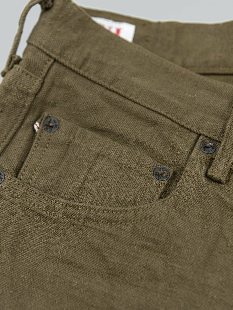 ONI Denim 612-OLOL "Olive Warp And Weft" 12oz Relaxed Tapered Jeans NEW ARRIVALS 19 ONI Denim 612-OLOL "Olive Warp And Weft" 12oz Relaxed Tapered Jeans NEW ARRIVALS