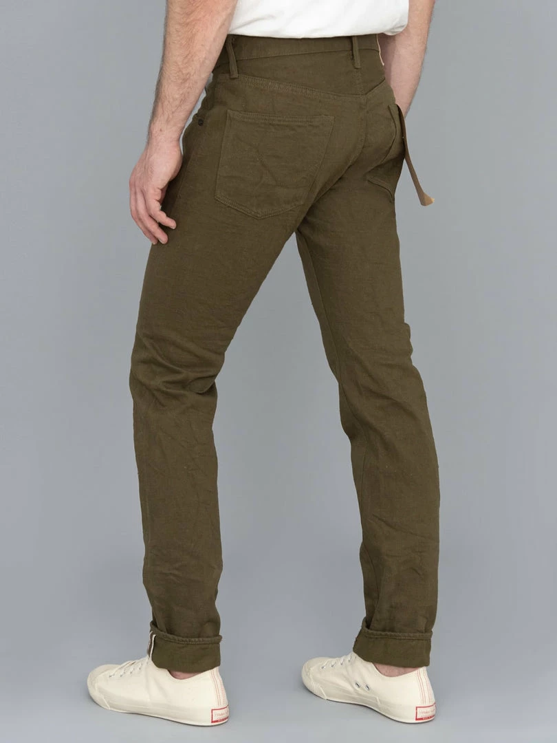 ONI Denim 612-OLOL "Olive Warp And Weft" 12oz Relaxed Tapered Jeans NEW ARRIVALS 7 ONI Denim 612-OLOL "Olive Warp And Weft" 12oz Relaxed Tapered Jeans NEW ARRIVALS