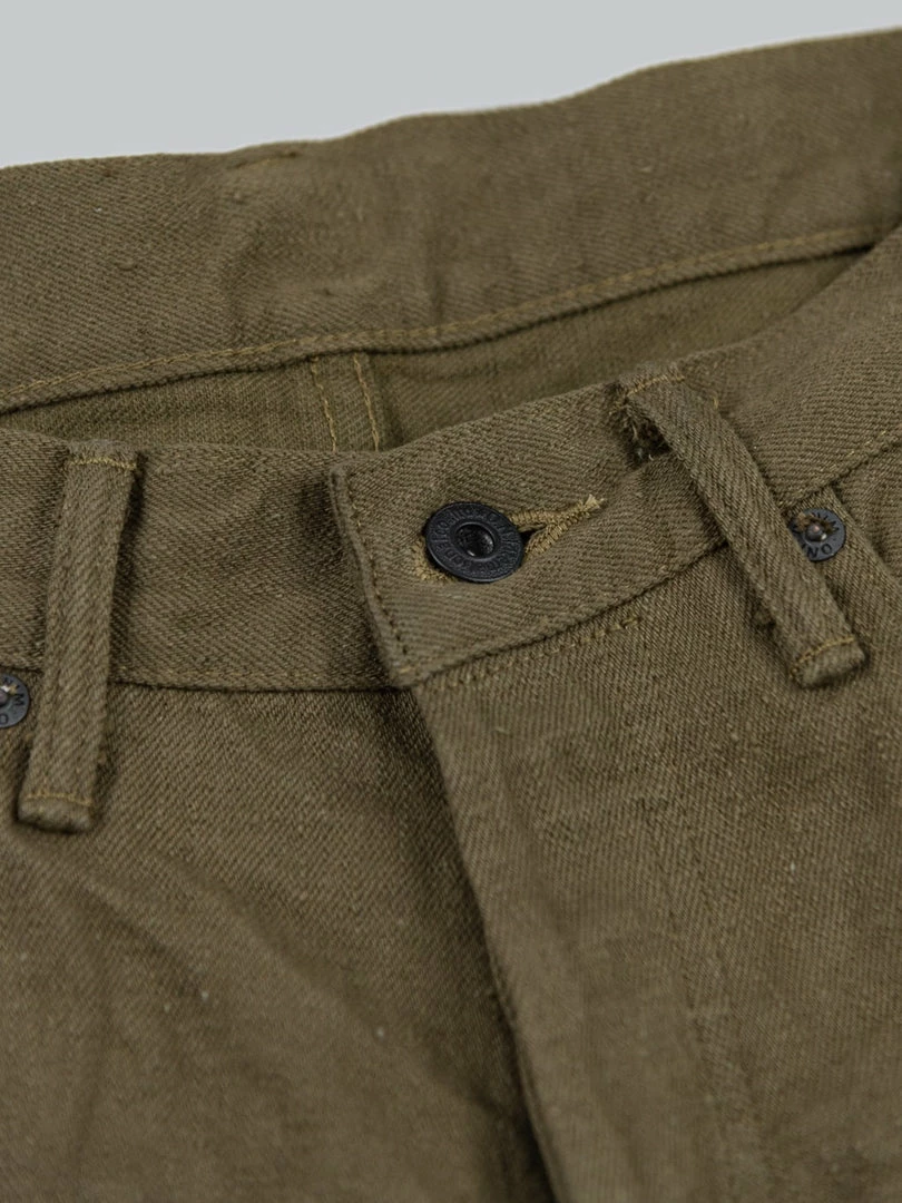 ONI Denim 612-OLOL "Olive Warp And Weft" 12oz Relaxed Tapered Jeans NEW ARRIVALS 22 ONI Denim 612-OLOL "Olive Warp And Weft" 12oz Relaxed Tapered Jeans NEW ARRIVALS