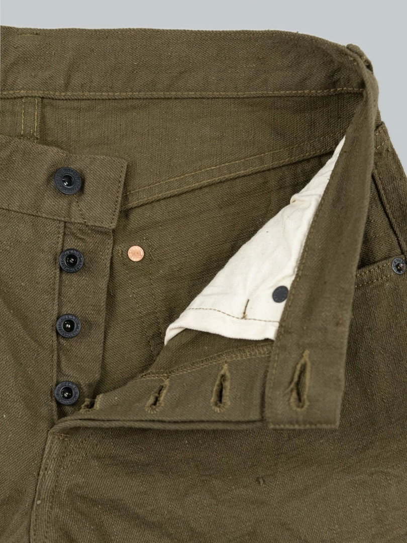 ONI Denim 612-OLOL "Olive Warp And Weft" 12oz Relaxed Tapered Jeans NEW ARRIVALS 13 ONI Denim 612-OLOL "Olive Warp And Weft" 12oz Relaxed Tapered Jeans NEW ARRIVALS