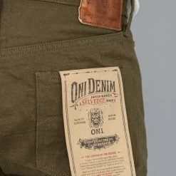 ONI Denim 612-OLOL "Olive Warp And Weft" 12oz Relaxed Tapered Jeans NEW ARRIVALS 35 ONI Denim 612-OLOL