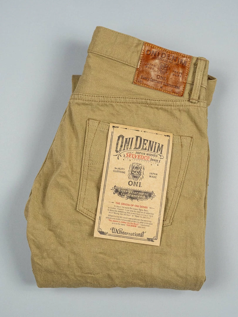 NEW ARRIVALS ONI Denim 612KHBE "Super Low Tension Khaki-Beige" 12oz Relaxed Tapered Jeans 11 NEW ARRIVALS ONI Denim 612KHBE "Super Low Tension Khaki-Beige" 12oz Relaxed Tapered Jeans
