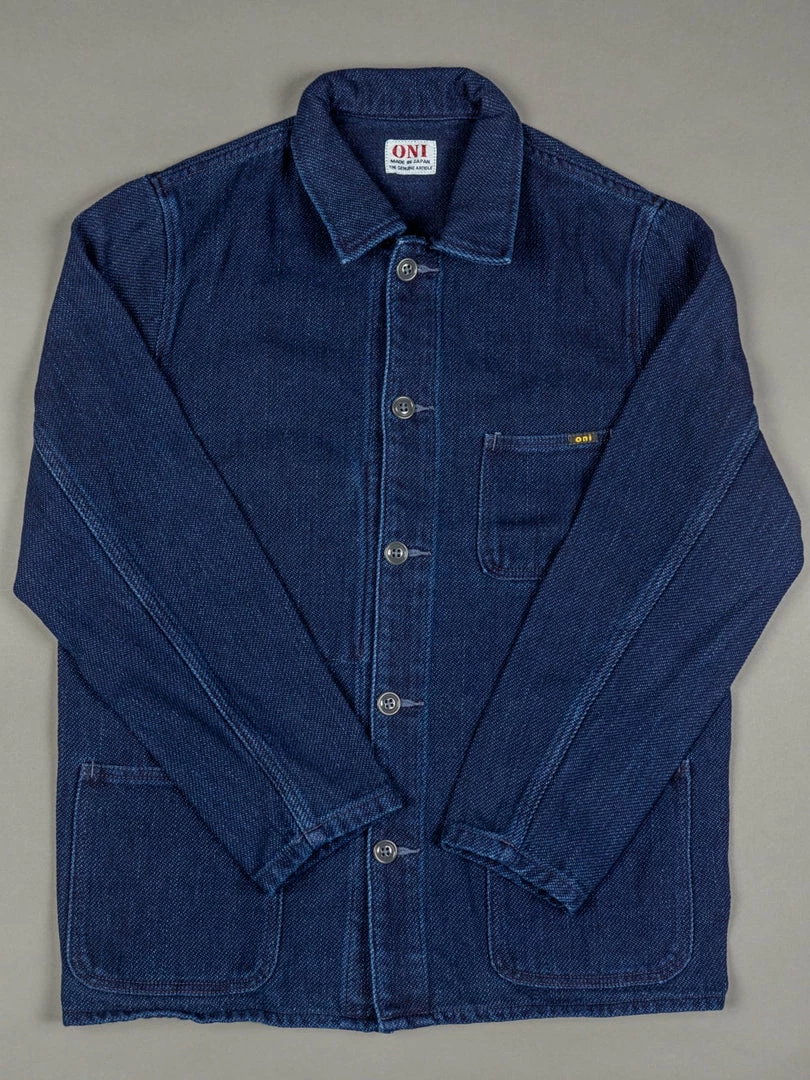 ONI Denim 03501-WIDD Indigo Dobby Twill Coverall Jacket Biowash 11 ONI Denim 03501-WIDD Indigo Dobby Twill Coverall Jacket Biowash