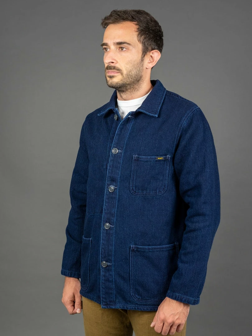ONI Denim 03501-WIDD Indigo Dobby Twill Coverall Jacket Biowash 5 ONI Denim 03501-WIDD Indigo Dobby Twill Coverall Jacket Biowash