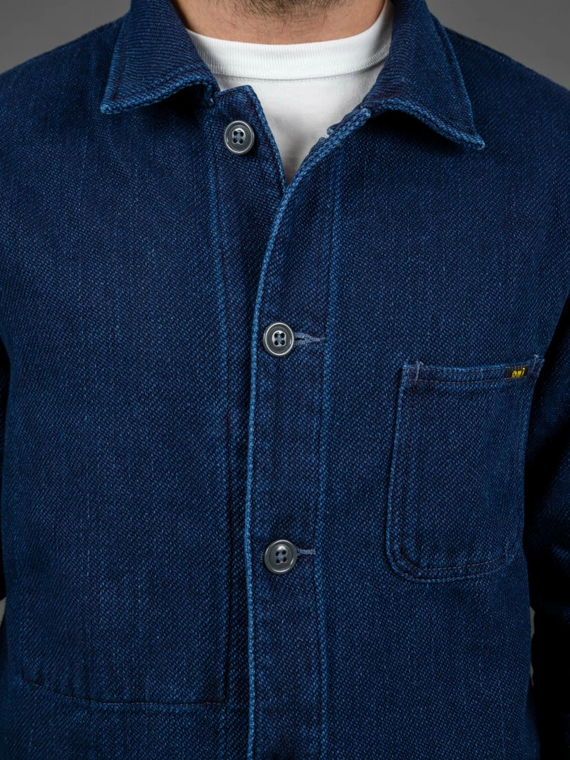 ONI Denim 03501-WIDD Indigo Dobby Twill Coverall Jacket Biowash 7 ONI Denim 03501-WIDD Indigo Dobby Twill Coverall Jacket Biowash