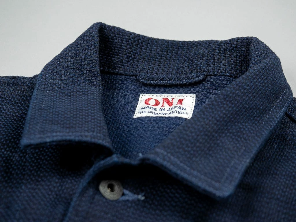 NEW ARRIVALS ONI Denim 03100-ID Sashiko Dobby Coverall Jacket Indigo 13 NEW ARRIVALS ONI Denim 03100-ID Sashiko Dobby Coverall Jacket Indigo