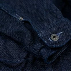 NEW ARRIVALS ONI Denim 03100-ID Sashiko Dobby Coverall Jacket Indigo 47 NEW ARRIVALS ONI Denim 03100-ID Sashiko Dobby Coverall Jacket Indigo