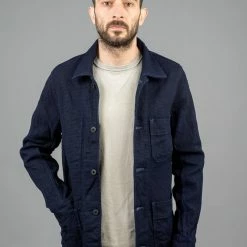 NEW ARRIVALS ONI Denim 03100-ID Sashiko Dobby Coverall Jacket Indigo