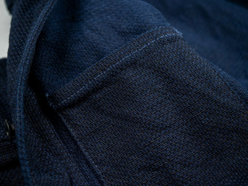 NEW ARRIVALS ONI Denim 03100-ID Sashiko Dobby Coverall Jacket Indigo 25 NEW ARRIVALS ONI Denim 03100-ID Sashiko Dobby Coverall Jacket Indigo