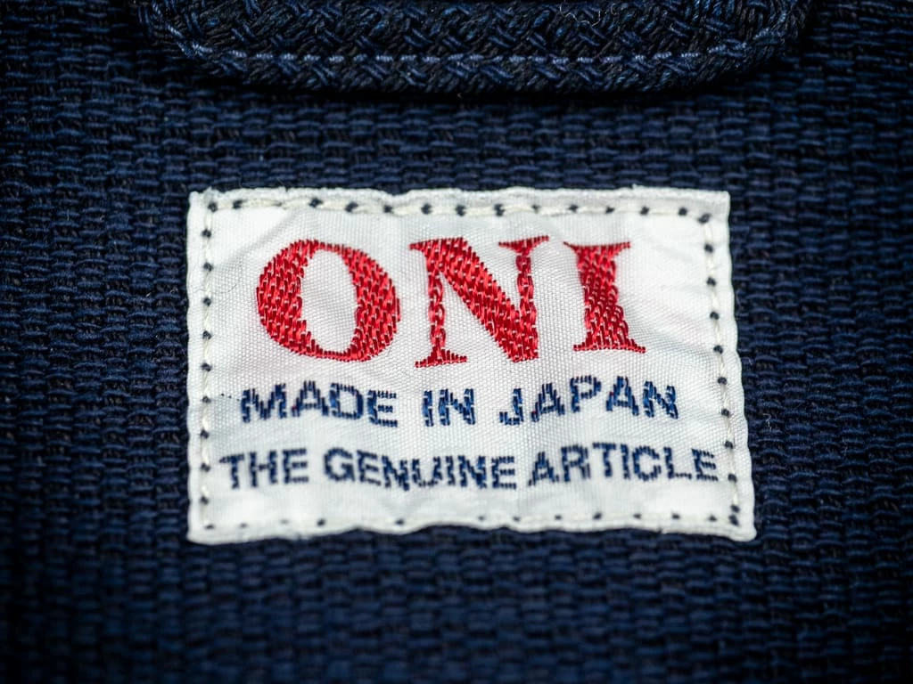 NEW ARRIVALS ONI Denim 03100-ID Sashiko Dobby Coverall Jacket Indigo 14 NEW ARRIVALS ONI Denim 03100-ID Sashiko Dobby Coverall Jacket Indigo