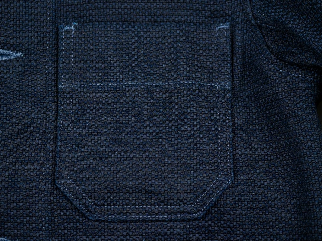 NEW ARRIVALS ONI Denim 03100-ID Sashiko Dobby Coverall Jacket Indigo 27 NEW ARRIVALS ONI Denim 03100-ID Sashiko Dobby Coverall Jacket Indigo