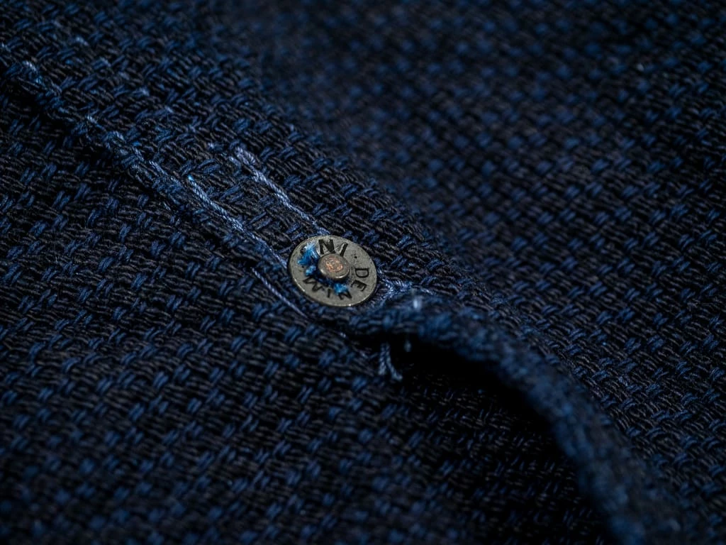 NEW ARRIVALS ONI Denim 03100-ID Sashiko Dobby Coverall Jacket Indigo 21 NEW ARRIVALS ONI Denim 03100-ID Sashiko Dobby Coverall Jacket Indigo