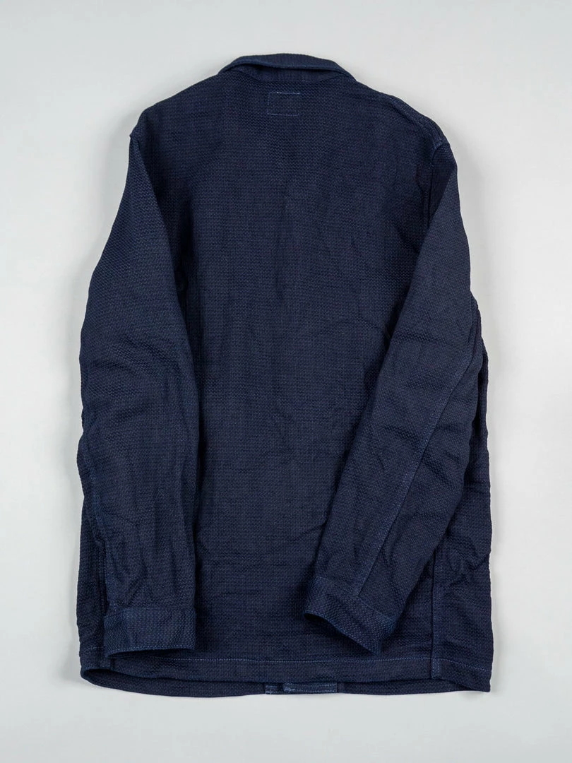 NEW ARRIVALS ONI Denim 03100-ID Sashiko Dobby Coverall Jacket Indigo 12 NEW ARRIVALS ONI Denim 03100-ID Sashiko Dobby Coverall Jacket Indigo