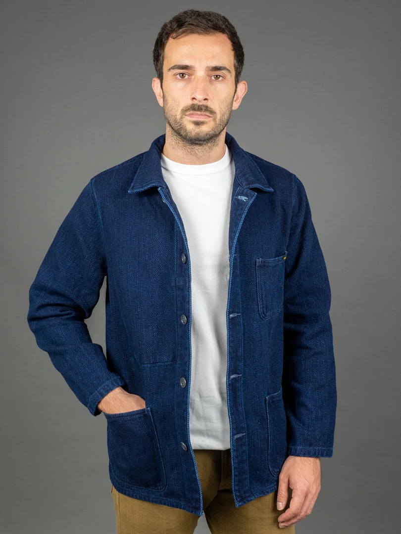 ONI Denim 03501-WIDD Indigo Dobby Twill Coverall Jacket Biowash 3 ONI Denim 03501-WIDD Indigo Dobby Twill Coverall Jacket Biowash