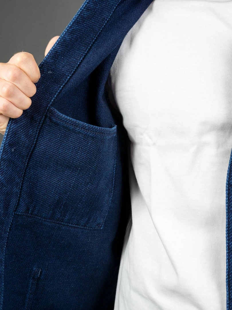 ONI Denim 03501-WIDD Indigo Dobby Twill Coverall Jacket Biowash 10 ONI Denim 03501-WIDD Indigo Dobby Twill Coverall Jacket Biowash