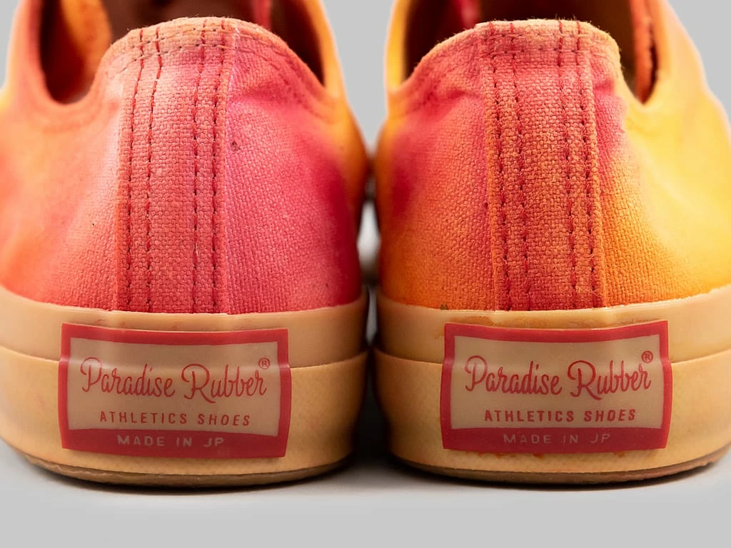 NEW ARRIVALS Pras Shellcap Low "Mura" Uneven Hand Dyed Sneakers Orange/Gum 15 NEW ARRIVALS Pras Shellcap Low "Mura" Uneven Hand Dyed Sneakers Orange/Gum