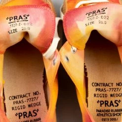 NEW ARRIVALS Pras Shellcap Low "Mura" Uneven Hand Dyed Sneakers Orange/Gum 27 NEW ARRIVALS Pras Shellcap Low