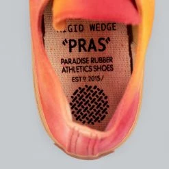 NEW ARRIVALS Pras Shellcap Low "Mura" Uneven Hand Dyed Sneakers Orange/Gum 25 NEW ARRIVALS Pras Shellcap Low