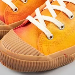NEW ARRIVALS Pras Shellcap Low "Mura" Uneven Hand Dyed Sneakers Orange/Gum 20 NEW ARRIVALS Pras Shellcap Low