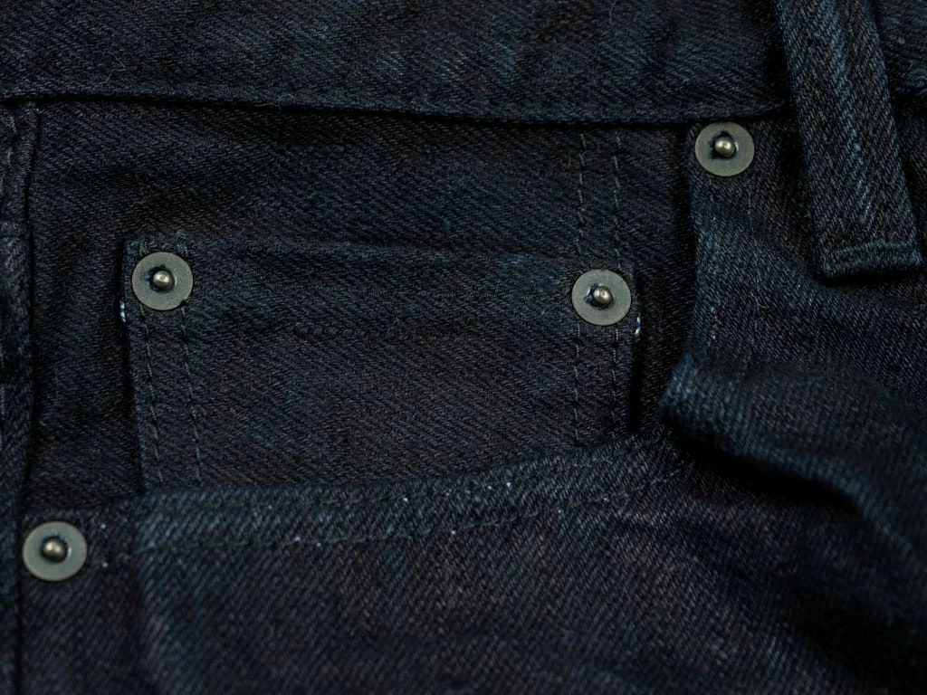 Pure Blue Japan XX-18oz-019 "Indigo X Black" 18oz Relaxed Tapered Jeans 18 Pure Blue Japan XX-18oz-019 "Indigo X Black" 18oz Relaxed Tapered Jeans