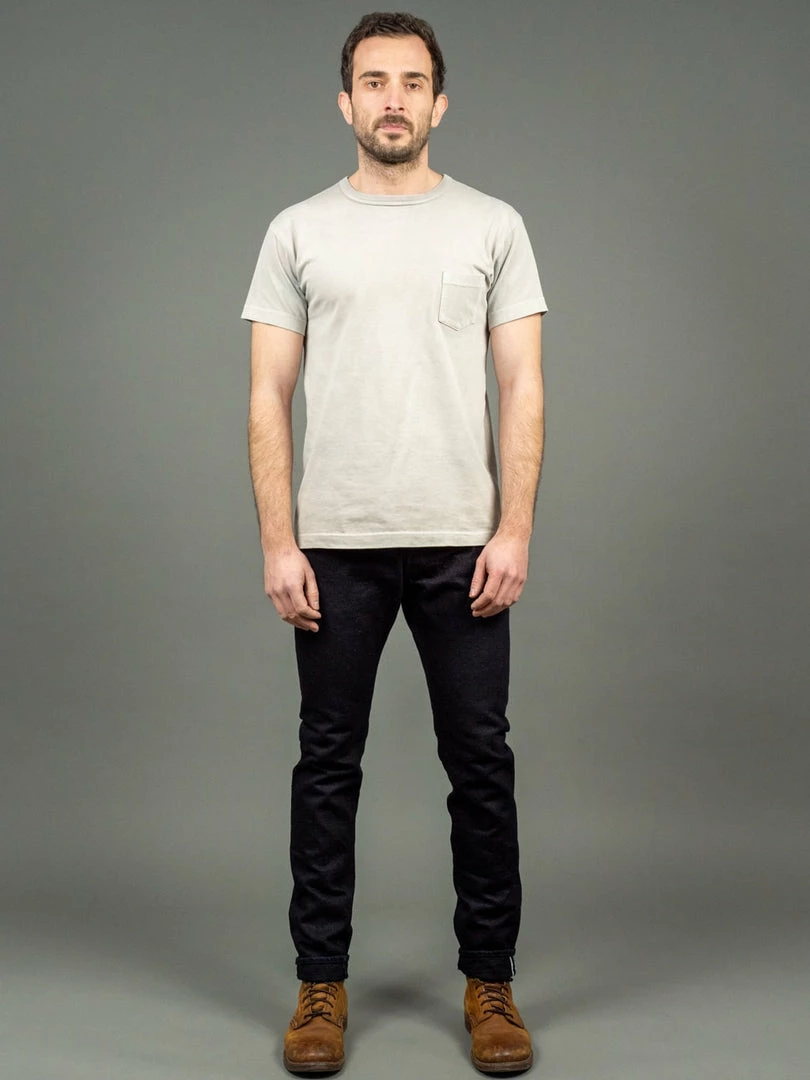 Pure Blue Japan XX-18oz-019 "Indigo X Black" 18oz Relaxed Tapered Jeans 3 Pure Blue Japan XX-18oz-019 "Indigo X Black" 18oz Relaxed Tapered Jeans