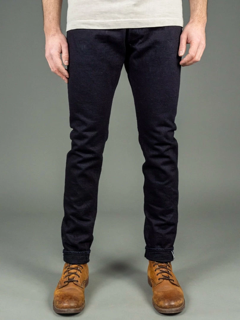 Pure Blue Japan XX-18oz-019 "Indigo X Black" 18oz Relaxed Tapered Jeans 4 Pure Blue Japan XX-18oz-019 "Indigo X Black" 18oz Relaxed Tapered Jeans