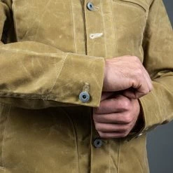 NEW ARRIVALS Rogue Territory Waxed Canvas Supply Jacket Tan Ridgeline