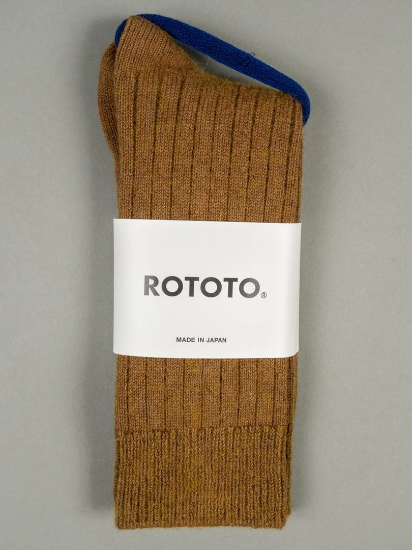 ROTOTO Cotton Wool Ribbed Crew Socks O.D. 3 ROTOTO Cotton Wool Ribbed Crew Socks O.D.