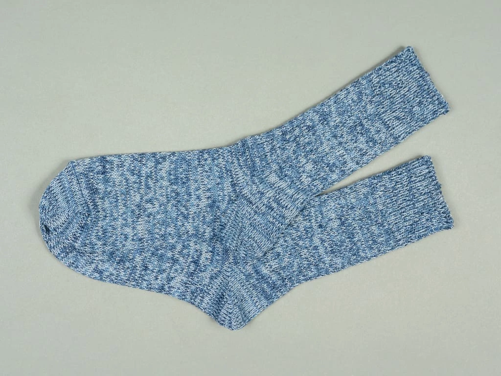 ROTOTO Denim Tone Crew Socks Ice 5 ROTOTO Denim Tone Crew Socks Ice