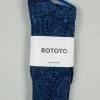 ROTOTO Denim Tone Crew Socks Dark 2 ROTOTO Denim Tone Crew Socks Dark