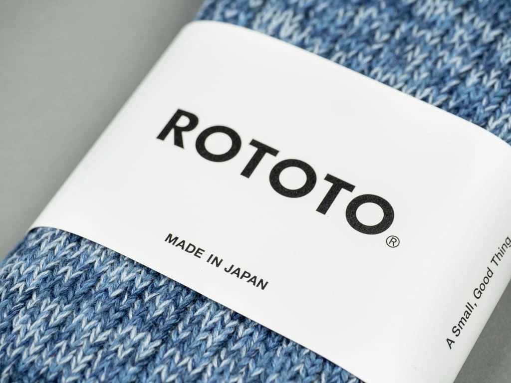 ROTOTO Denim Tone Crew Socks Ice 6 ROTOTO Denim Tone Crew Socks Ice