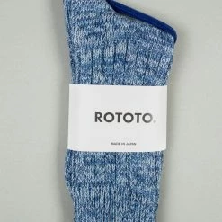 ROTOTO Denim Tone Crew Socks Ice