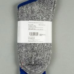 ROTOTO Double Face Crew Socks "Silk & Cotton" Blue/Grey