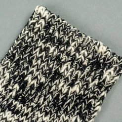 ROTOTO Low Gauge Slub Crew Socks Black