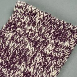 ROTOTO Low Gauge Slub Crew Socks Burgundy