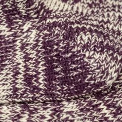 ROTOTO Low Gauge Slub Crew Socks Burgundy