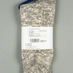 ROTOTO Low Gauge Slub Crew Socks Grey