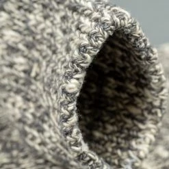 ROTOTO Low Gauge Slub Crew Socks Grey