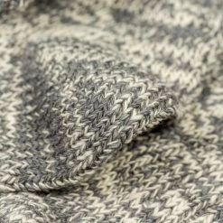 ROTOTO Low Gauge Slub Crew Socks Grey