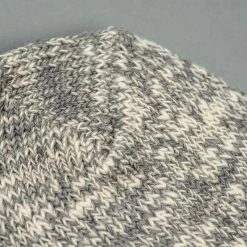 ROTOTO Low Gauge Slub Crew Socks Grey