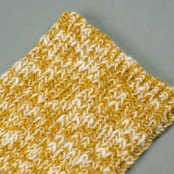 ROTOTO Low Gauge Slub Crew Socks Mustard
