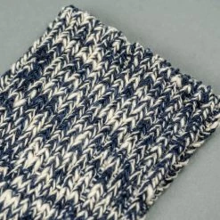 ROTOTO Low Gauge Slub Crew Socks Navy
